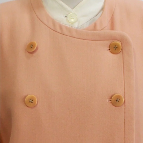 90s Giorgio Armani Peach Wool Blazer Jacket, EU 42 Excellent Vintage Condition - Picture 2 of 8